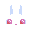 small pixel bunny face